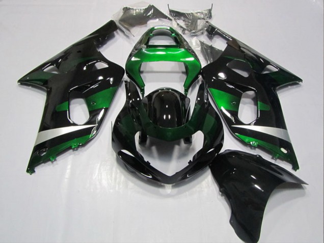 Descuento Carenados Moto Suzuki GSXR 600 2001-2003 - Negro Brillante Verde