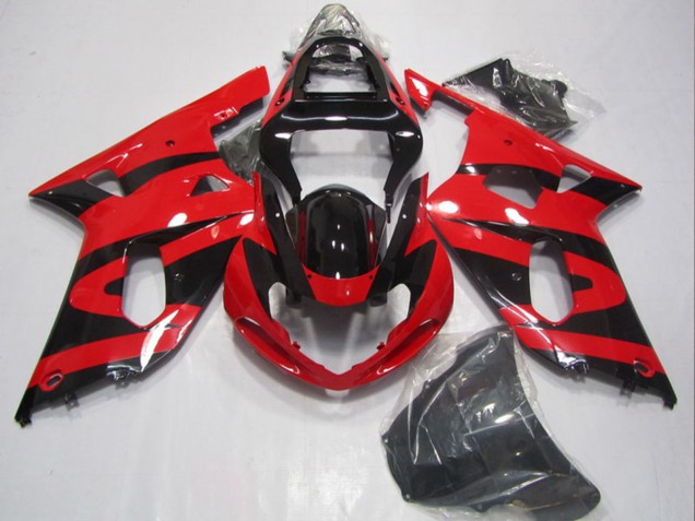 Descuento Carenados Moto Suzuki GSXR 600 2001-2003 - Rojo Negro Brillante