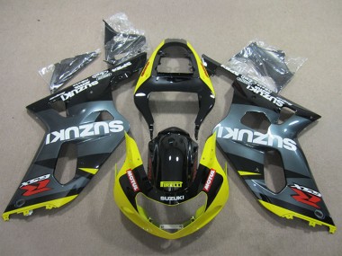 Descuento Carenados Moto Suzuki GSXR 600 2001-2003 - Negro Amarillo Motul