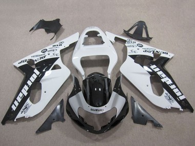 Descuento Carenados Moto Suzuki GSXR 600 2001-2003 - Blanco Negro Brillante Jordan