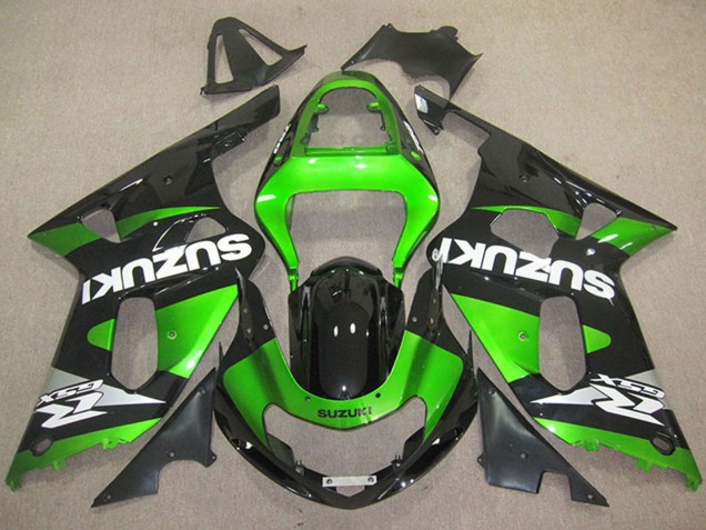 Descuento Carenados Moto Suzuki GSXR 600 2001-2003 - Verde Negro Brillante Blanco