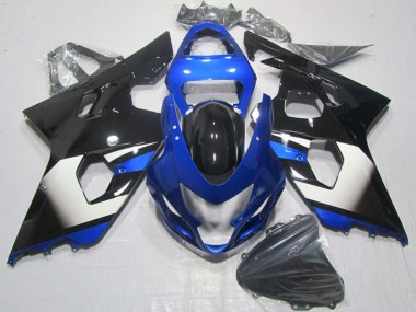 Descuento Carenados Moto Suzuki GSXR 600 2004-2005 - Azul Blanco Negro