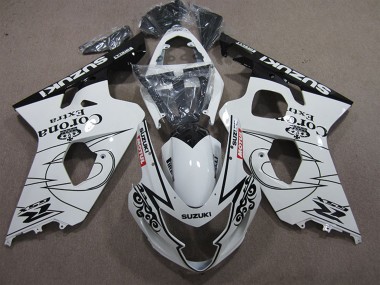 Descuento Carenados Moto Suzuki GSXR 600 2004-2005 - Blanco Negro Corona Extra Motul