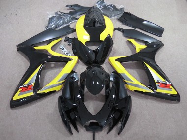 Descuento Carenados Moto Suzuki GSXR 600 2006-2007 - Amarillo Gris Negro