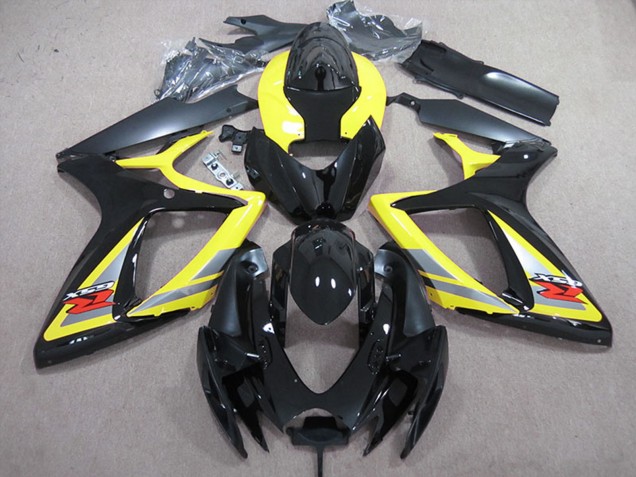 Descuento Carenados Moto Suzuki GSXR 600 2006-2007 - Amarillo Gris Negro