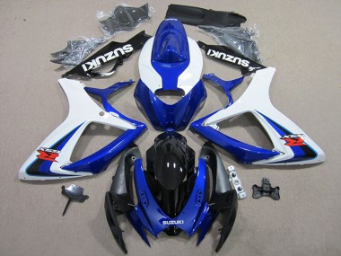 Descuento Carenados Moto Suzuki GSXR 600 2006-2007 - Blanco Azul Negro Rojo