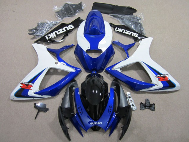 Descuento Carenados Moto Suzuki GSXR 600 2006-2007 - Blanco Azul Negro Rojo
