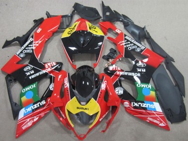 Descuento Carenados Moto Suzuki GSXR 600 2006-2007 - Rojo Amarillo Verde Azul Negro JOMO