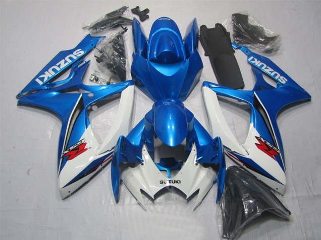 Descuento Carenado Moto Suzuki GSXR 600 2006-2007 - Blanco Azul Rojo