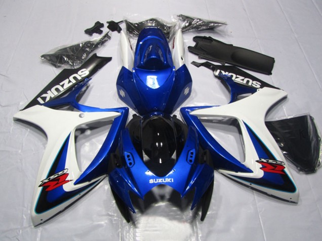 Descuento Carenados Moto Suzuki GSXR 600 2006-2007 - Blanco Azul Negro Brillante Rojo