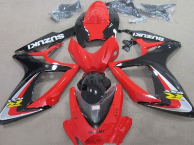 Descuento Carenados Moto Suzuki GSXR 600 2006-2007 - Rojo Plata Negro Brillante Amarillo