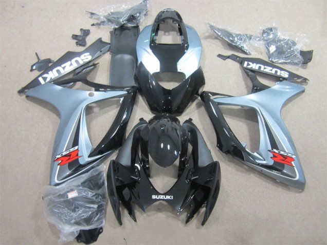 Descuento Carenados Moto Suzuki GSXR 600 2006-2007 - Gris Negro Brillante
