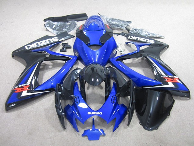 Descuento Carenado Moto Suzuki GSXR 600 2006-2007 - Azul Blanco Negro Brillante Rojo