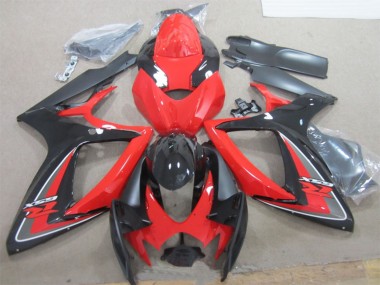 Descuento Carenados Moto Suzuki GSXR 600 2006-2007 - Rojo Negro