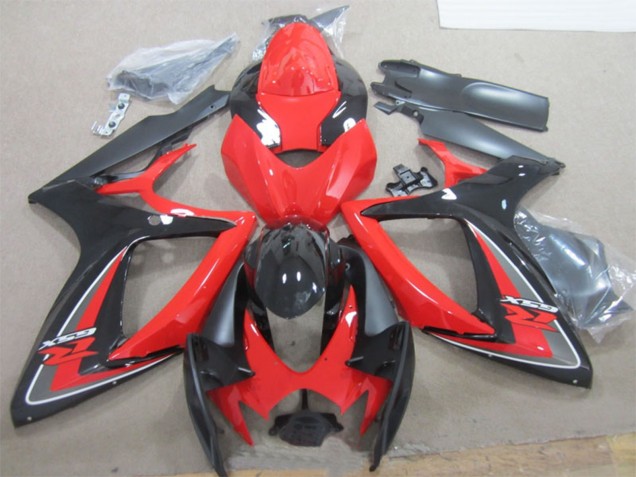 Descuento Carenados Moto Suzuki GSXR 600 2006-2007 - Rojo Negro
