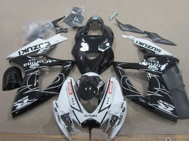 Descuento Carenados Moto Suzuki GSXR 600 2006-2007 - Blanco Negro Corona Extra Motul