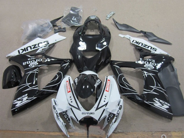 Descuento Carenados Moto Suzuki GSXR 600 2006-2007 - Blanco Negro Corona Extra Motul