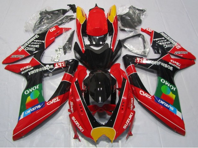 Descuento Carenados Moto Suzuki GSXR 600 2008-2010 - Rojo Naranja Azul Verde Negro JOMO