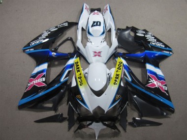 Descuento Carenados Moto Suzuki GSXR 600 2008-2010 - Blanco Azul Negro Amarillo Dark Dog Rosa X