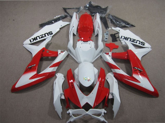 Descuento Carenados Moto Suzuki GSXR 600 2008-2010 - Blanco Rojo