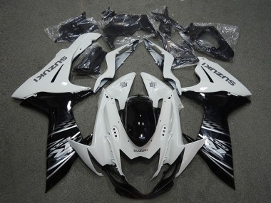 Descuento Carenados Moto Suzuki GSXR 600 2011-2024 - Blanco Negro Brillante