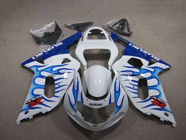 Descuento Carenados Moto Suzuki GSXR 750 2001-2003 - Blanco Azul Llama