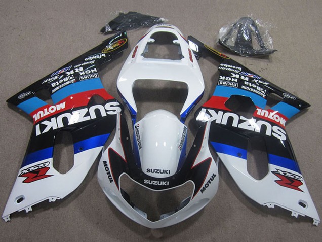 Descuento Carenados Moto Suzuki GSXR 750 2001-2003 - Blanco Azul Rojo Negro Motul