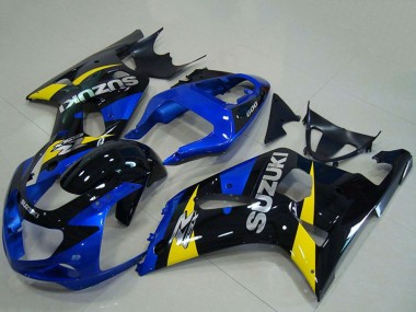 Descuento Carenados Moto Suzuki GSXR 750 2001-2003 - Azul Amarillo Negro Brillante