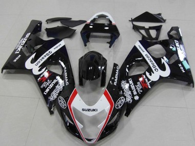 Descuento Carenados Moto Suzuki GSXR 750 2004-2005 - Negro Brillante Blanco Rojo Faro