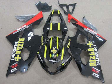 Descuento Carenados Moto Suzuki GSXR 750 2004-2005 - Negro Rojo Amarillo Rizla