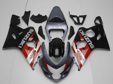 Descuento Carenados Moto Suzuki GSXR 750 2004-2005 - Plata Gris Rojo Negro