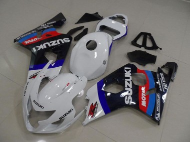 Descuento Carenados Moto Suzuki GSXR 750 2004-2005 - Blanco Azul Rojo Negro Motul