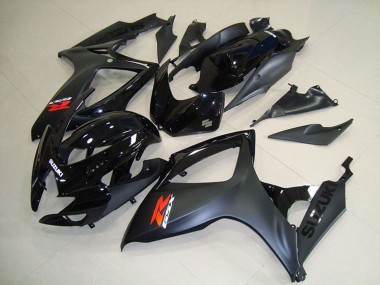 Descuento Carenados Moto Suzuki GSXR 750 2006-2007 - Negro Brillante Negro Mate Rojo