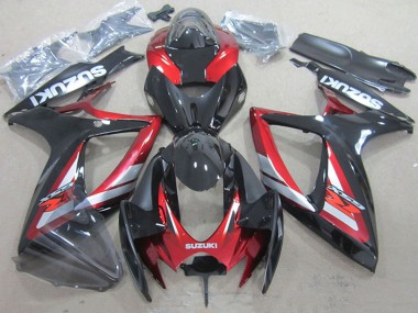 Descuento Carenados Moto Suzuki GSXR 750 2006-2007 - Rojo Negro Brillante