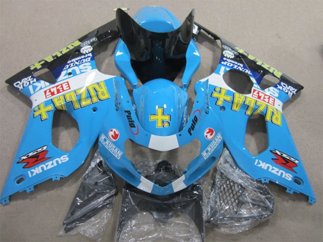 Descuento Carenados Moto Suzuki GSXR 1000 2000-2002 - Azul Amarillo Blanco Negro Rizla