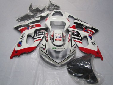 Descuento Carenados Moto Suzuki GSXR 1000 2000-2002 - Blanco Rojo Negro Rizoma Playboy
