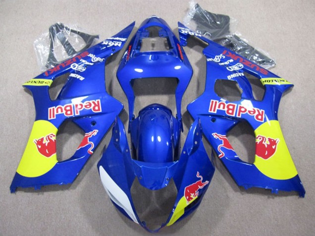 Descuento Carenados Moto Suzuki GSXR 1000 2003-2004 - Azul Amarillo Rojo Bull