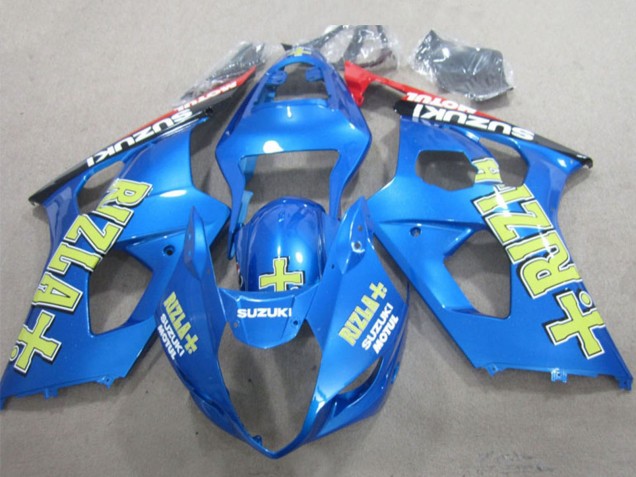 Descuento Carenados Moto Suzuki GSXR 1000 2003-2004 - Azul Amarillo Negro Rizla