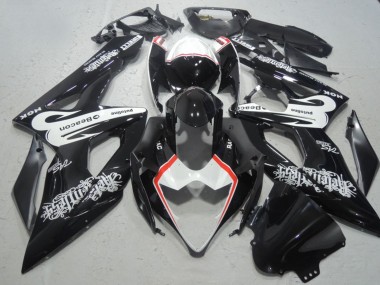 Descuento Carenados Moto Suzuki GSXR 1000 2005-2006 - Negro Brillante Blanco Rojo Faro
