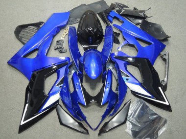 Descuento Carenados Moto Suzuki GSXR 1000 2005-2006 - Azul Blanco Plata Negro