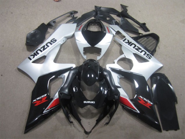 Descuento Carenado Moto Suzuki GSXR 1000 2005-2006 - Negro Brillante Plata Rojo