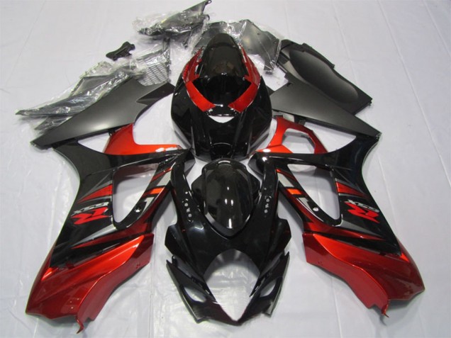 Descuento Kits Carenado Moto Suzuki GSXR 1000 2007-2008 - Rojo Negro Brillante