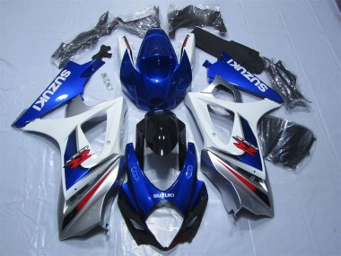 Descuento Carenados Moto Suzuki GSXR 1000 2007-2008 - Azul Blanco Rojo