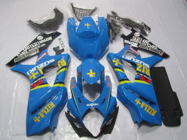 Descuento Carenado Moto Suzuki GSXR 1000 2007-2008 - Azul Oro Negro Rizla