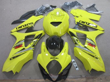 Descuento Carenado Moto Suzuki GSXR 1000 2007-2008 - Amarillo Plata Negro