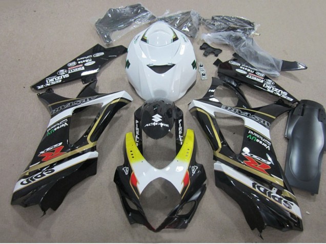 Descuento Carenados Moto Suzuki GSXR 1000 2007-2008 - Blanco Amarillo Rojo Negro