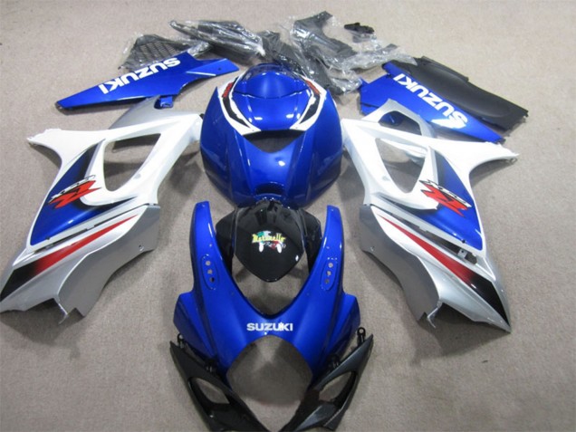 Descuento Carenado Moto Suzuki GSXR 1000 2007-2008 - Blanco Azul Negro Rojo
