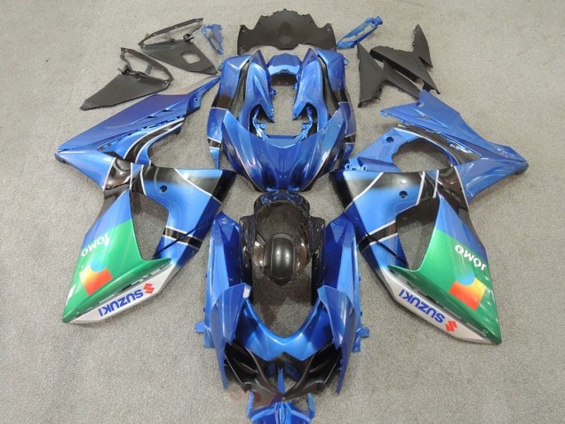 Descuento Carenados Moto Suzuki GSXR 1000 2009-2016 - Azul Verde JOMO