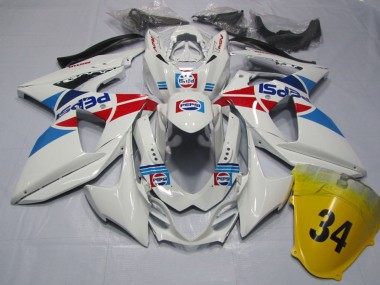 Descuento Carenados Moto Suzuki GSXR 1000 2009-2016 - Blanco Azul Rojo Pepsi 34