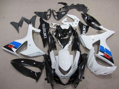 Descuento Plásticos Moto ABS Suzuki GSXR 1000 2009-2016 - Blanco Azul Negro